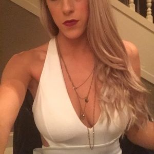 White Mini Dress with Cutouts